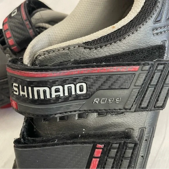 SHIMANO Men’s R099 Black and Red Cycling Biking Shoes Clip Ins Size 46 - Picture 2 of 8